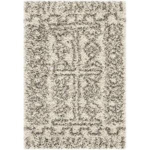 SAFAVIEH Hudson Shag Collection Area Rug – 5’1″ x 7’6″, Ivory & Grey, Moroccan Design, Non-Shedding & Easy Care, 2-inch Thick Ideal for High Traffic Areas in Living Room, Bedroom (SGH376A)(Ivory/Grey)