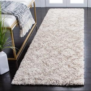 SAFAVIEH Hudson Shag Collection Area Rug – 6′ x 9′, Grey & Ivory, Moroccan Design, Non-Shedding & Easy Care, 2-inch Thick Ideal for High Traffic Areas in Living Room, Bedroom (SGH284B)(Multi Ivory/Beige)