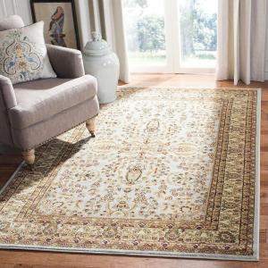 SAFAVIEH Lyndhurst Collection Area Rug – 5’3″ x 7’6″, Red & Black, Traditional Oriental Design, Non-Shedding & Easy Care, Ideal for High Traffic Areas in Living Room, Bedroom (LNH214A)(Grey/Beige)
