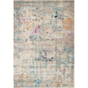 SAFAVIEH Madison Collection Area Rug – 6′ x 9′, Grey & Red, Boho Abstract Distressed Design, Non-Shedding & Easy Care, Ideal for High Traffic Areas in Living Room, Bedroom (MAD425R)(Grey/Gold)
