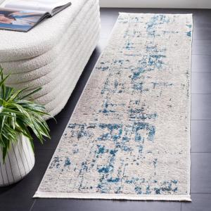 SAFAVIEH Shivan Collection 8′ x 10′ Grey / Gold SHV723G Modern Abstract Non-Shedding Living Room Bedroom Dining Home Office Area Rug(Grey/Blue)