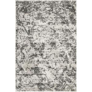SAFAVIEH Skyler Collection 8′ x 10′ Blue/Ivory SKY186M Modern Abstract Non-Shedding Living Room Bedroom Dining Home Office Area Rug(Charcoal/Ivory)