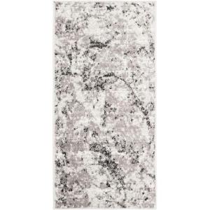 SAFAVIEH Skyler Collection 8′ x 10′ Blue/Ivory SKY186M Modern Abstract Non-Shedding Living Room Bedroom Dining Home Office Area Rug(Grey/Ivory)