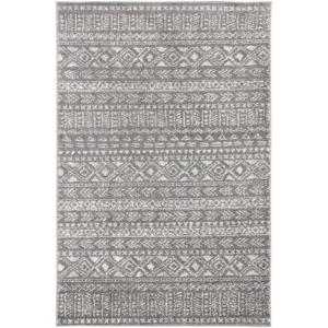 SAFAVIEH Tulum Collection Area Rug – 5’3″ x 7’6″, Dark Grey & Ivory, Moroccan Boho Distressed Design, Non-Shedding & Easy to Clean, Ideal for Living Room, Bedroom, Dining Space (TUL263F)(Dark Grey/Ivory)