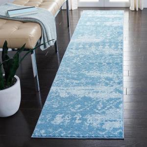 SAFAVIEH Tulum Collection Area Rug – 5’3″ x 7’6″, Ivory & Grey, Moroccan Boho Distressed Design, Non-Shedding & Easy to Clean, Ideal for Living Room, Bedroom, Dining Space (TUL240A)(Turquoise/Blue)