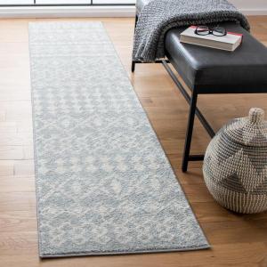 SAFAVIEH Tulum Collection Area Rug – 5’3″ x 7’6″, Ivory & Grey, Moroccan Boho Distressed Design, Non-Shedding & Easy to Clean, Ideal for Living Room, Bedroom, Dining Space (TUL240A)(Light Grey/Ivory)