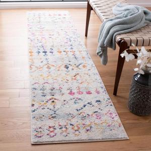 SAFAVIEH Tulum Collection Area Rug – 5’3″ x 7’6″, Ivory & Grey, Moroccan Boho Distressed Design, Non-Shedding & Easy to Clean, Ideal for Living Room, Bedroom, Dining Space (TUL240A)(Ivory/Gold)