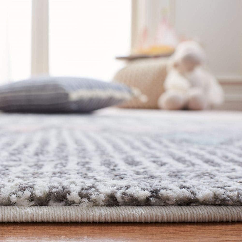 image:imageSAFAVIEH Carousel Kids Collection Accent Rug 4 x 6 Grey amp Pink Boho Design NonShedding amp Easy Care Ideal for High Traffic Areas for Boys amp Girls in Playroom Nursery Bedroom CRK117FGreyPink