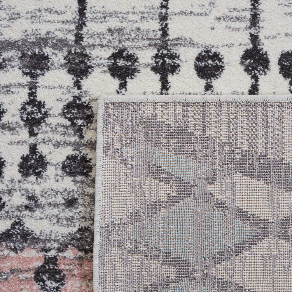 image:imageSAFAVIEH Carousel Kids Collection Accent Rug 4 x 6 Grey amp Pink Boho Design NonShedding amp Easy Care Ideal for High Traffic Areas for Boys amp Girls in Playroom Nursery Bedroom CRK117FGreyPink