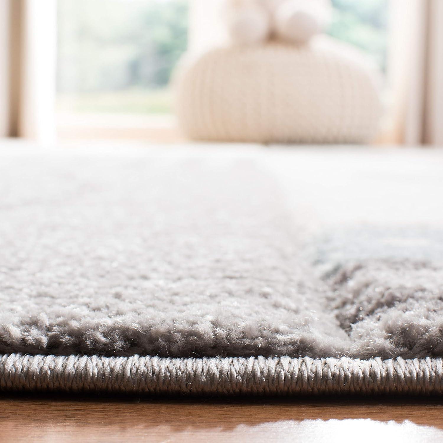 image:imageSAFAVIEH Carousel Kids Collection Area Rug 53 x 76 Grey amp Ivory Animal Design NonShedding amp Easy Care Ideal for High Traffic Areas for Boys amp Girls in Playroom Nursery Bedroom CRK188BGreyIvory