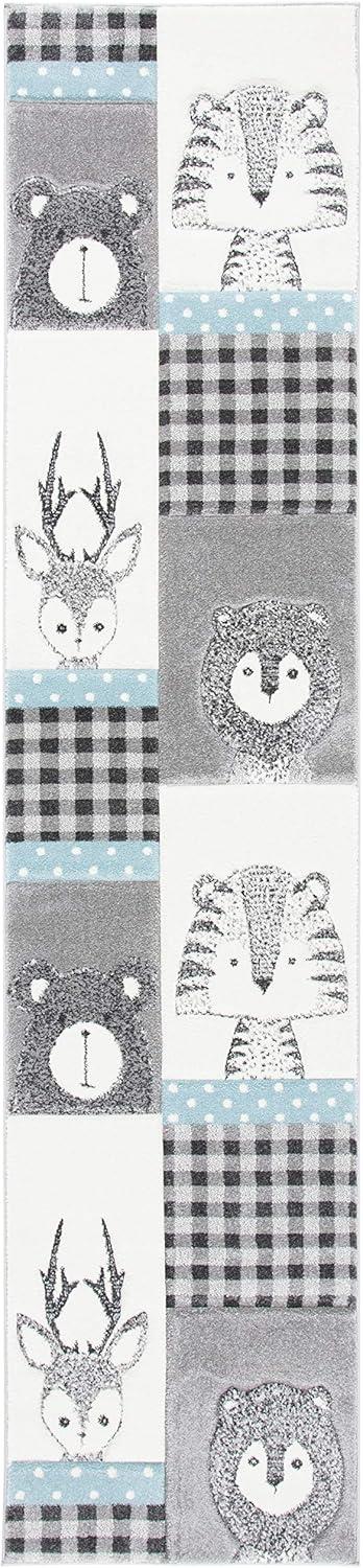 image:imageSAFAVIEH Carousel Kids Collection Area Rug 53 x 76 Grey amp Ivory Animal Design NonShedding amp Easy Care Ideal for High Traffic Areas for Boys amp Girls in Playroom Nursery Bedroom CRK188BGreyIvory