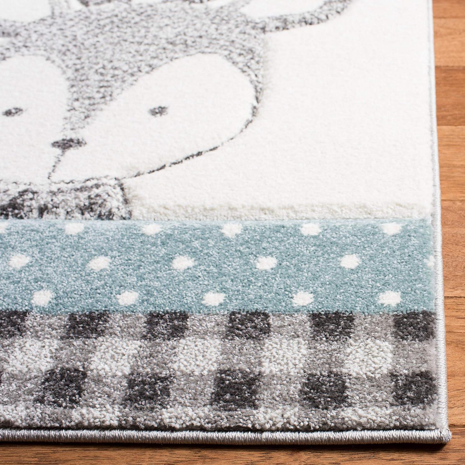 image:imageSAFAVIEH Carousel Kids Collection Area Rug 53 x 76 Grey amp Ivory Animal Design NonShedding amp Easy Care Ideal for High Traffic Areas for Boys amp Girls in Playroom Nursery Bedroom CRK188BGreyIvory