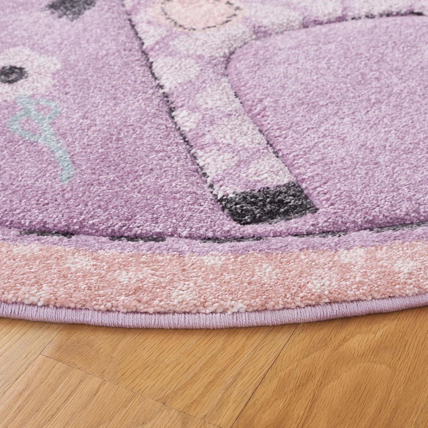 image:imageSAFAVIEH Carousel Kids Collection Area Rug 53 x 76 Ivory Animal Design NonShedding amp Easy Care Ideal for High Traffic Areas for Boys amp Girls in Playroom Nursery Bedroom CRK120APurple