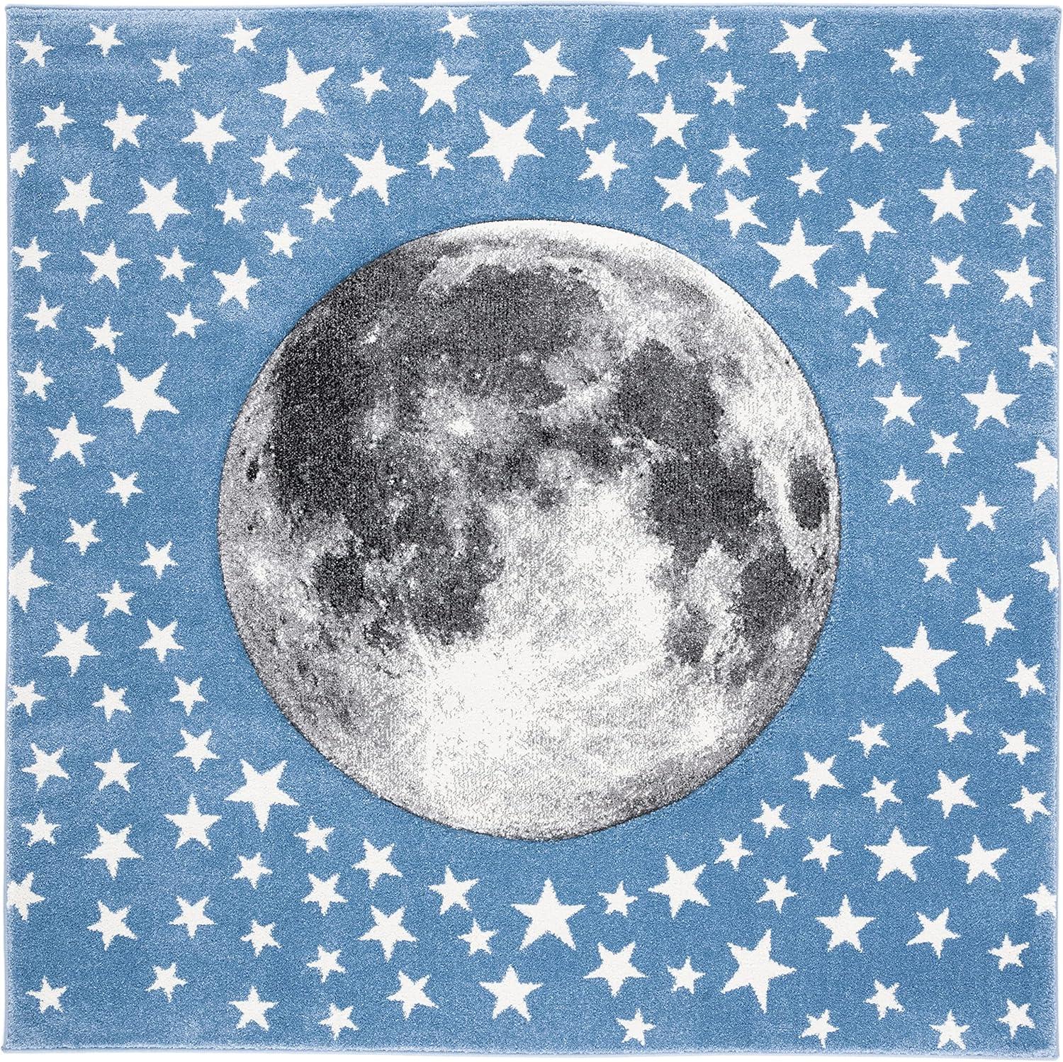 image:imageSAFAVIEH Carousel Kids Collection Area Rug 53 x 76 Light Grey amp White NonShedding amp Easy Care Ideal for High Traffic Areas for Boys amp Girls in Playroom Nursery Bedroom CRK135FLight BlueGrey