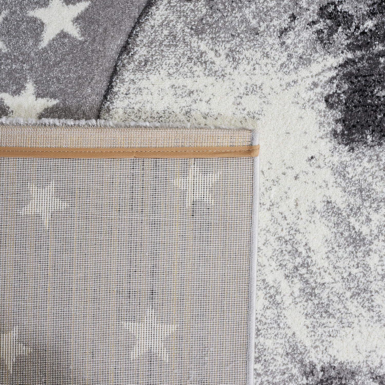 image:imageSAFAVIEH Carousel Kids Collection Area Rug 53 x 76 Light Grey amp White NonShedding amp Easy Care Ideal for High Traffic Areas for Boys amp Girls in Playroom Nursery Bedroom CRK135FLight GreyWhite