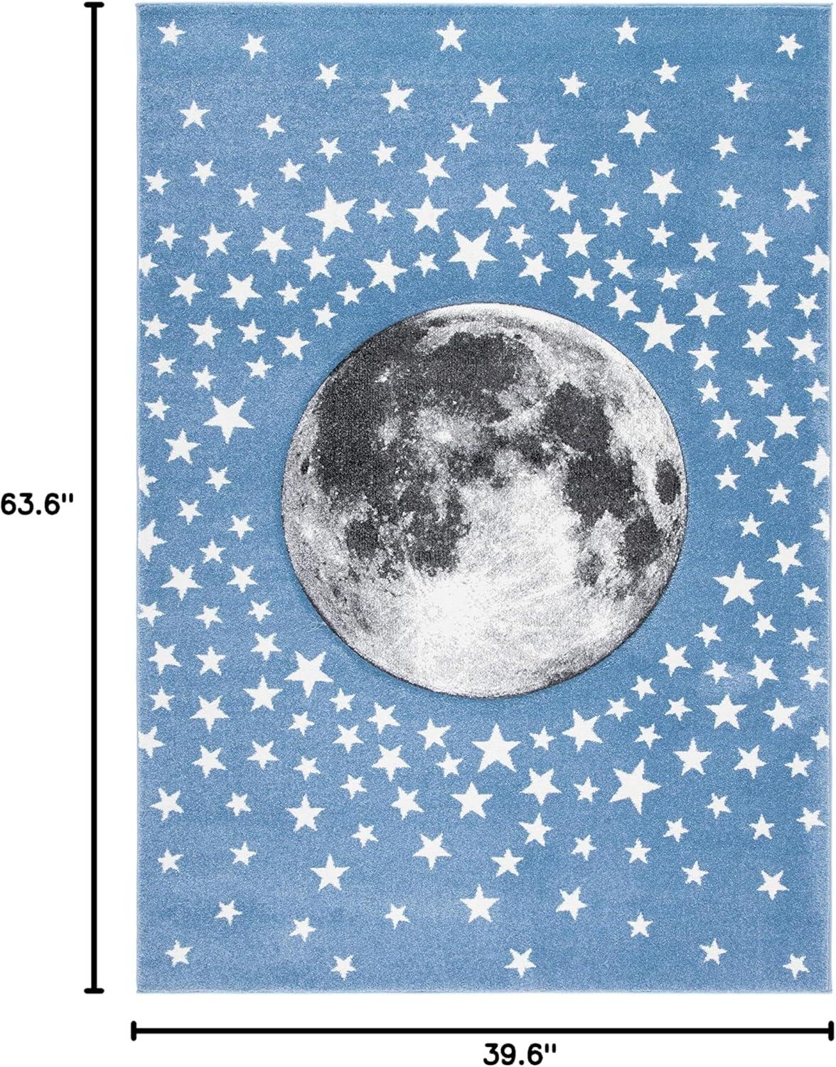image:imageSAFAVIEH Carousel Kids Collection Area Rug 53 x 76 Light Grey amp White NonShedding amp Easy Care Ideal for High Traffic Areas for Boys amp Girls in Playroom Nursery Bedroom CRK135FLight BlueGrey