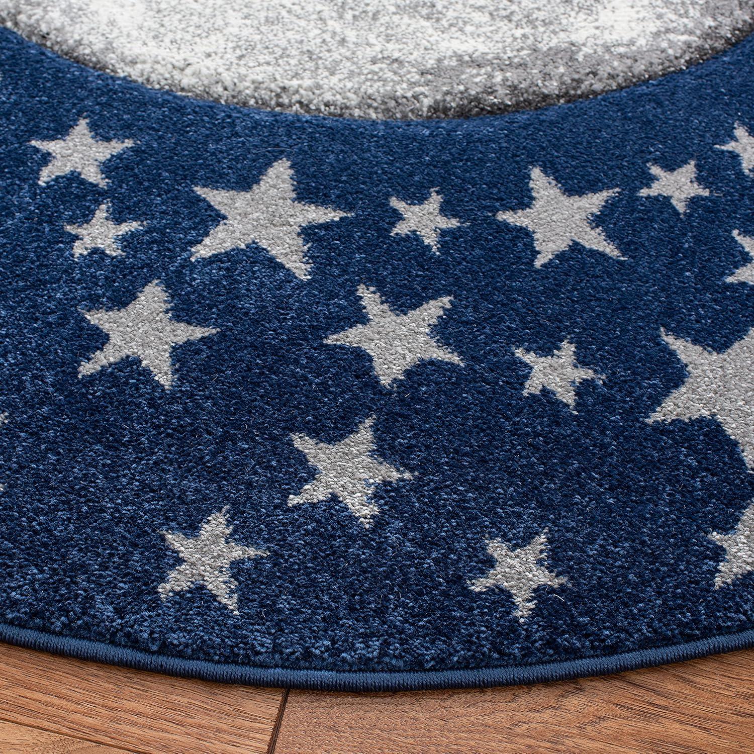 image:imageSAFAVIEH Carousel Kids Collection Area Rug 53 x 76 Light Grey amp White NonShedding amp Easy Care Ideal for High Traffic Areas for Boys amp Girls in Playroom Nursery Bedroom CRK135FNavyGrey
