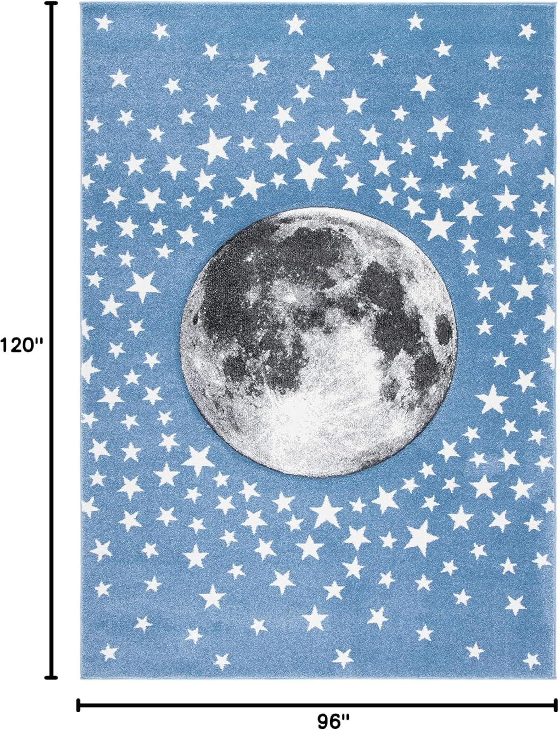 image:imageSAFAVIEH Carousel Kids Collection Area Rug 53 x 76 Light Grey amp White NonShedding amp Easy Care Ideal for High Traffic Areas for Boys amp Girls in Playroom Nursery Bedroom CRK135FLight BlueGrey