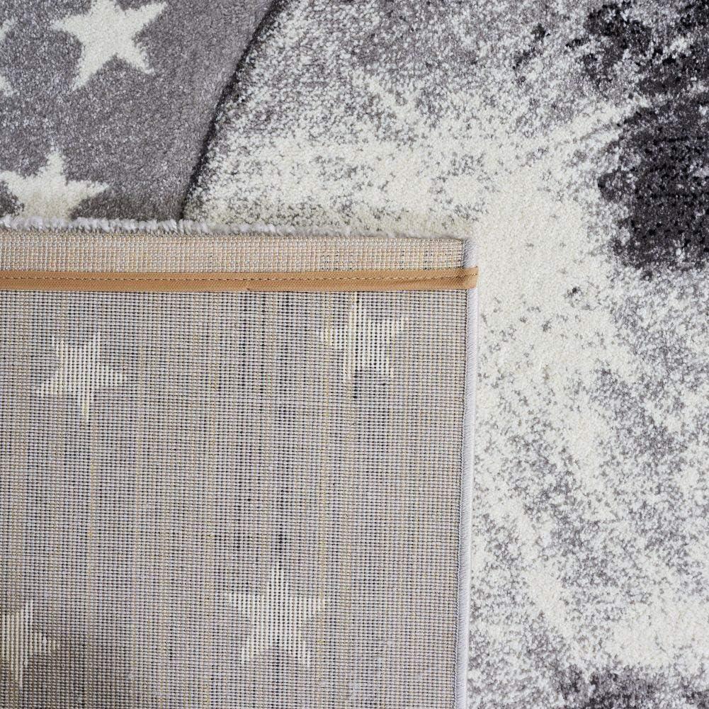 image:imageSAFAVIEH Carousel Kids Collection Area Rug 53 x 76 Light Grey amp White NonShedding amp Easy Care Ideal for High Traffic Areas for Boys amp Girls in Playroom Nursery Bedroom CRK135FLight GreyWhite