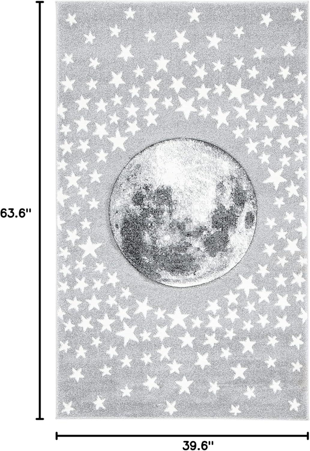 image:imageSAFAVIEH Carousel Kids Collection Area Rug 53 x 76 Light Grey amp White NonShedding amp Easy Care Ideal for High Traffic Areas for Boys amp Girls in Playroom Nursery Bedroom CRK135FLight GreyWhite