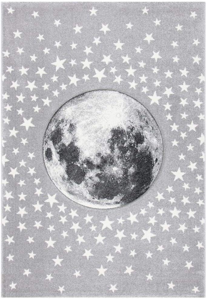 image:imageSAFAVIEH Carousel Kids Collection Area Rug 53 x 76 Light Grey amp White NonShedding amp Easy Care Ideal for High Traffic Areas for Boys amp Girls in Playroom Nursery Bedroom CRK135FLight GreyWhite