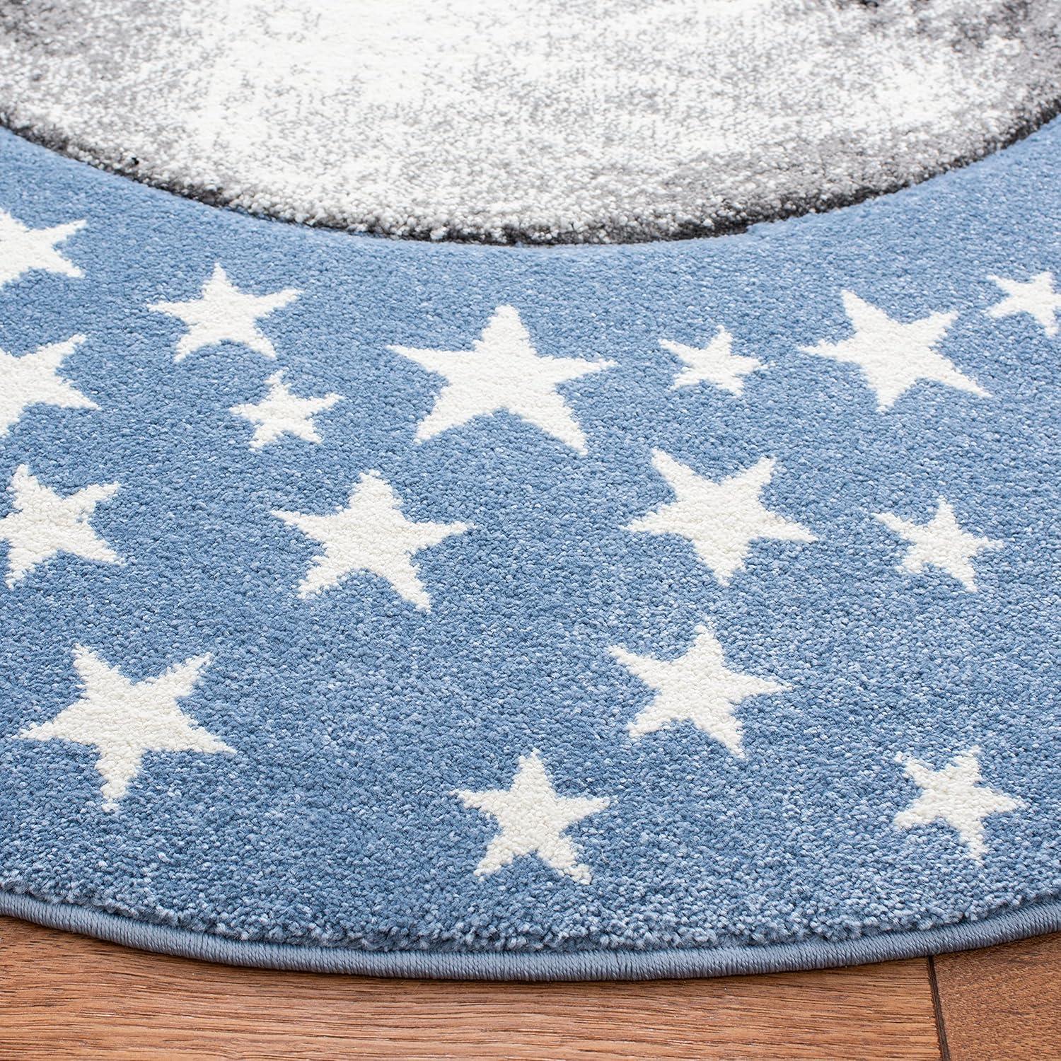 image:imageSAFAVIEH Carousel Kids Collection Area Rug 53 x 76 Light Grey amp White NonShedding amp Easy Care Ideal for High Traffic Areas for Boys amp Girls in Playroom Nursery Bedroom CRK135FLight BlueGrey