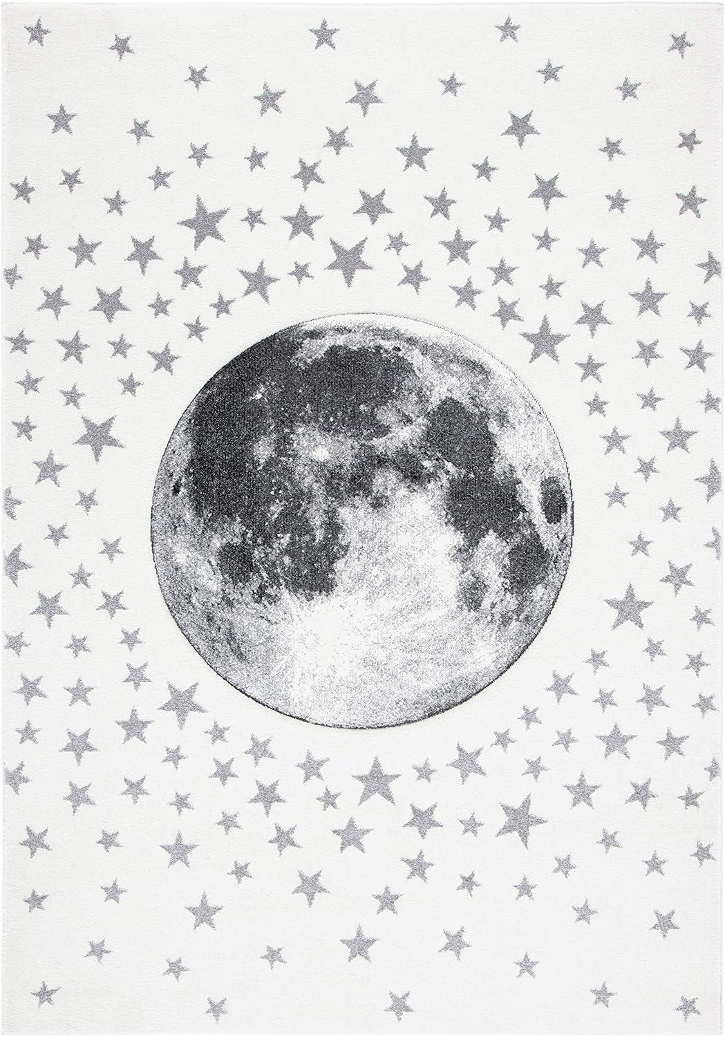 image:imageSAFAVIEH Carousel Kids Collection Area Rug 53 x 76 Light Grey amp White NonShedding amp Easy Care Ideal for High Traffic Areas for Boys amp Girls in Playroom Nursery Bedroom CRK135FIvoryGrey