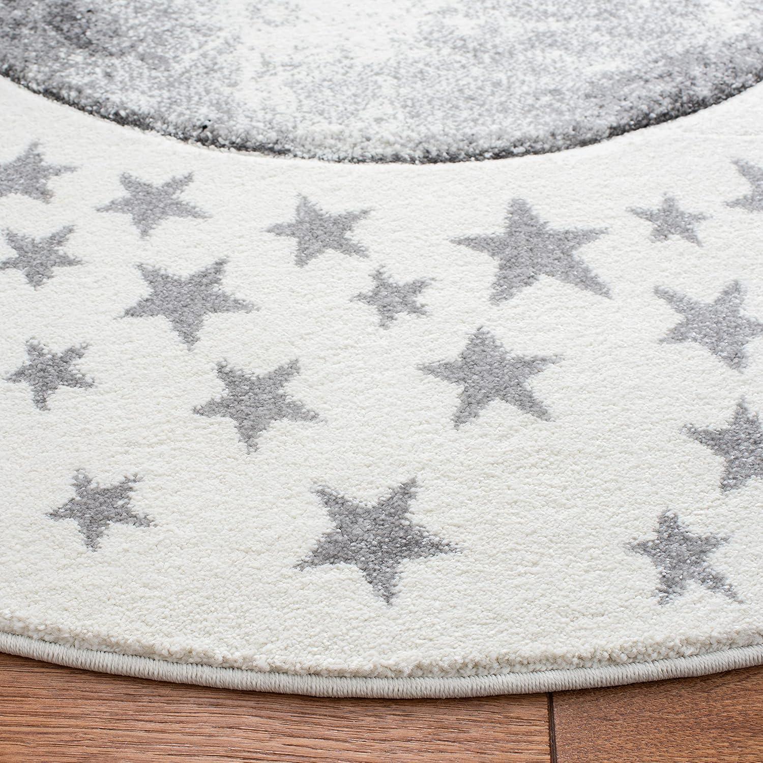 image:imageSAFAVIEH Carousel Kids Collection Area Rug 53 x 76 Light Grey amp White NonShedding amp Easy Care Ideal for High Traffic Areas for Boys amp Girls in Playroom Nursery Bedroom CRK135FIvoryGrey
