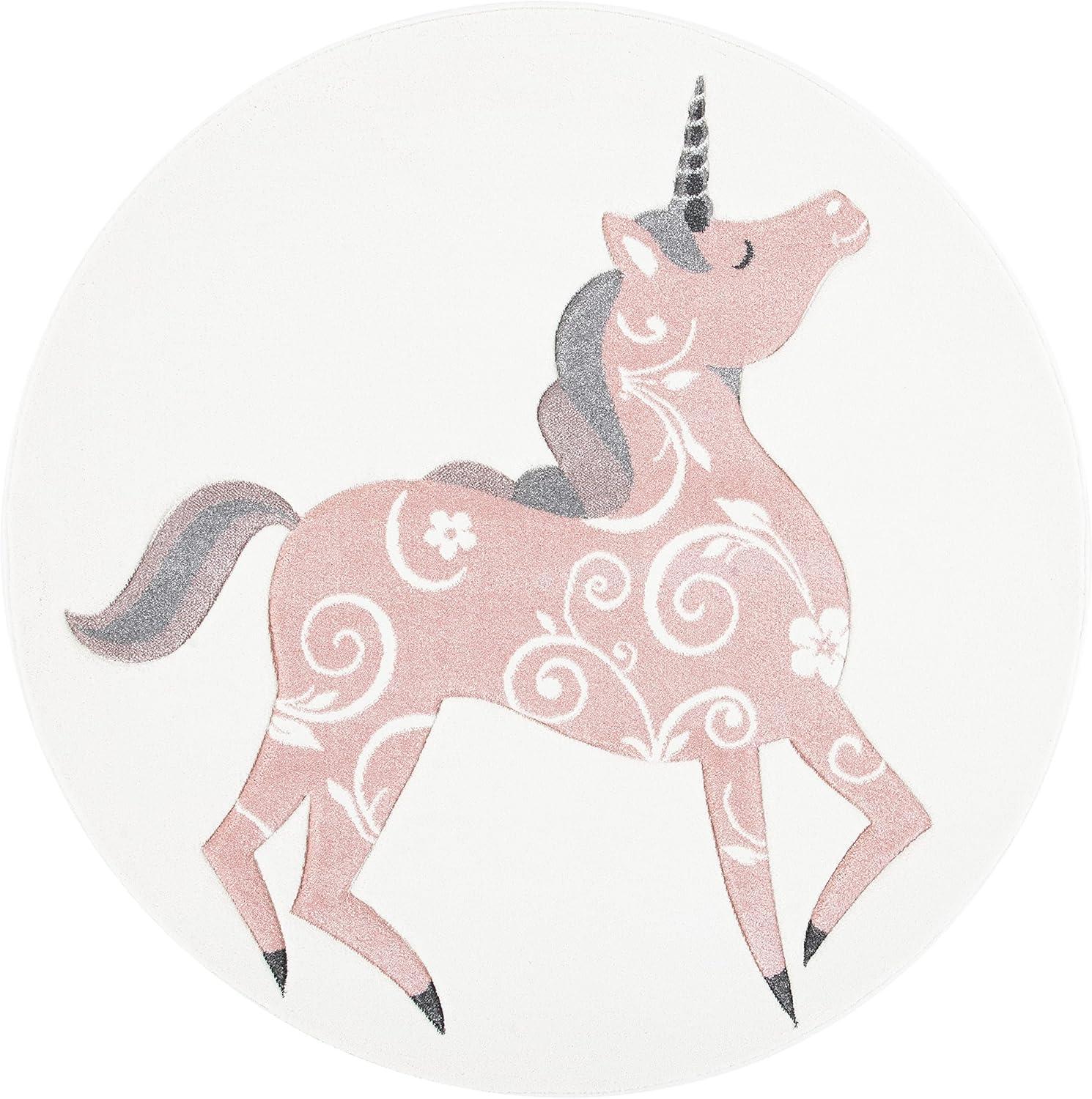 image:imageSAFAVIEH Carousel Kids Collection Area Rug 53 x 76 Pink amp Ivory NonShedding amp Easy Care Ideal for High Traffic Areas for Boys amp Girls in Playroom Nursery Bedroom CRK163PIvoryPink