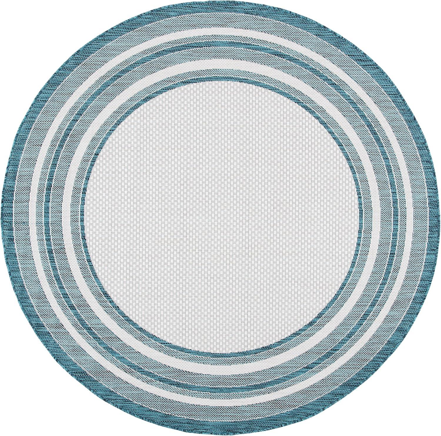 image:imageSAFAVIEH Courtyard Collection 8 x 10 Natural Black CY8475 Indoor Outdoor Patio Backyard Mudroom Area RugIvoryTeal