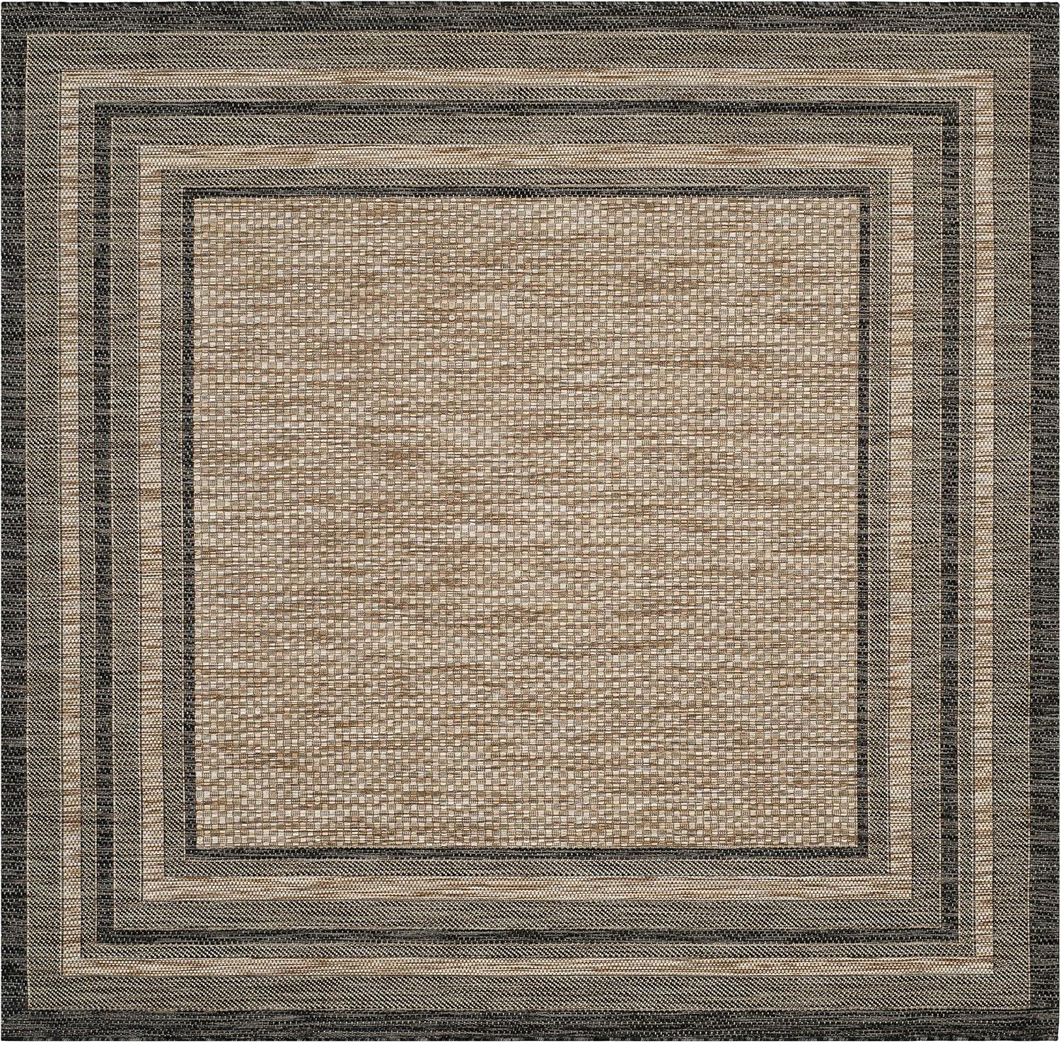 image:imageSAFAVIEH Courtyard Collection 8 x 10 Natural Black CY8475 Indoor Outdoor Patio Backyard Mudroom Area RugNaturalBlack