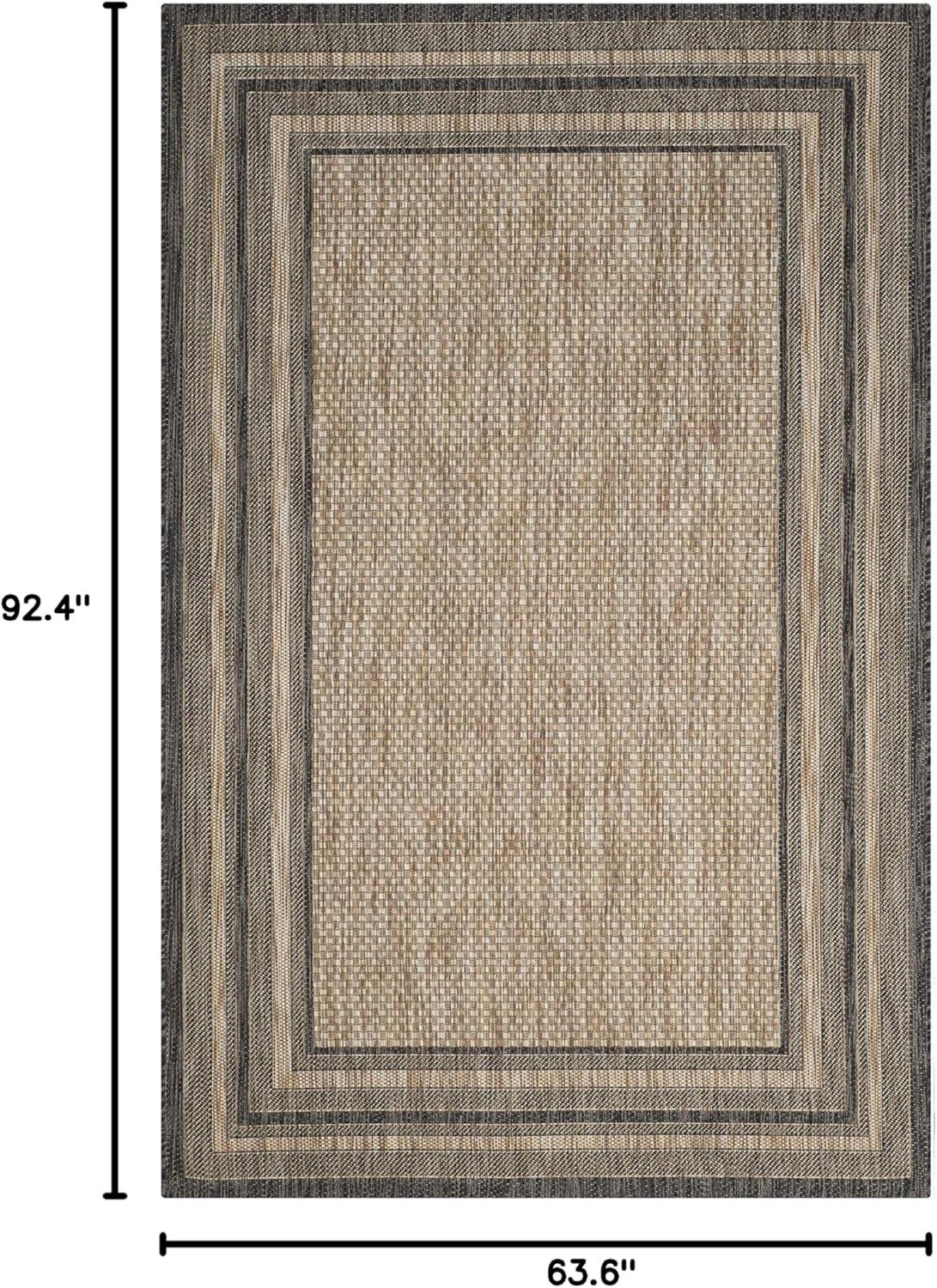 image:imageSAFAVIEH Courtyard Collection 8 x 10 Natural Black CY8475 Indoor Outdoor Patio Backyard Mudroom Area RugNaturalBlack