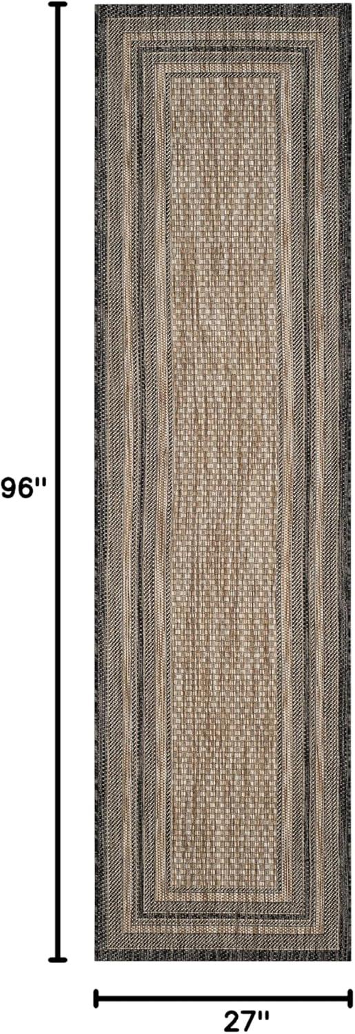 image:imageSAFAVIEH Courtyard Collection 8 x 10 Natural Black CY8475 Indoor Outdoor Patio Backyard Mudroom Area RugNaturalBlack