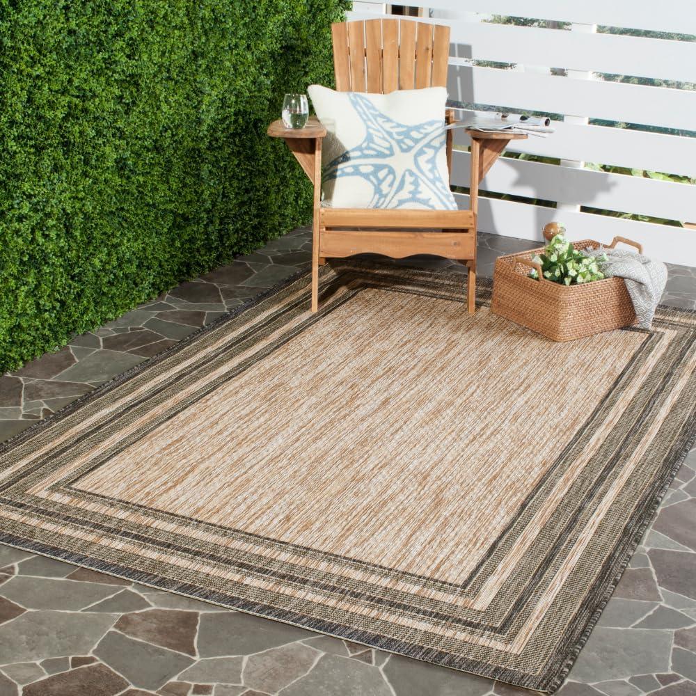 image:imageSAFAVIEH Courtyard Collection 8 x 10 Natural Black CY8475 Indoor Outdoor Patio Backyard Mudroom Area RugNaturalBlack