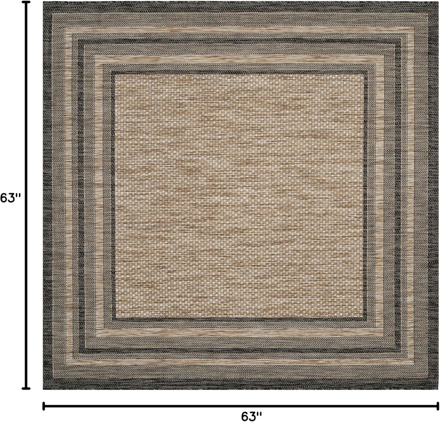 image:imageSAFAVIEH Courtyard Collection 8 x 10 Natural Black CY8475 Indoor Outdoor Patio Backyard Mudroom Area RugNaturalBlack
