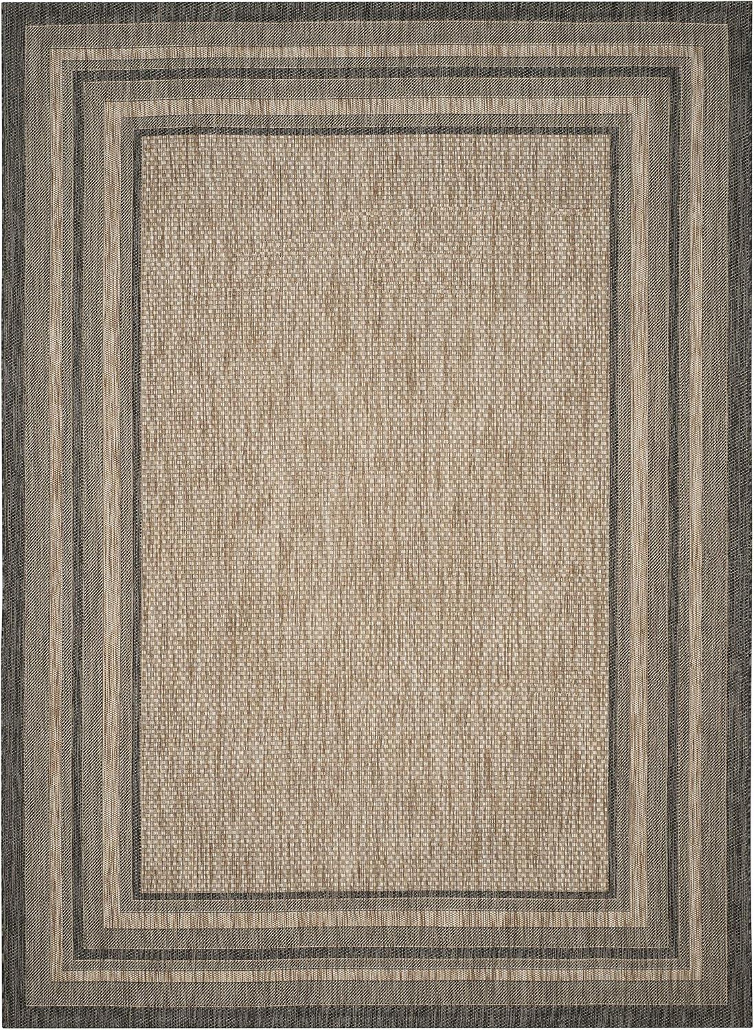 image:imageSAFAVIEH Courtyard Collection 8 x 10 Natural Black CY8475 Indoor Outdoor Patio Backyard Mudroom Area RugNaturalBlack