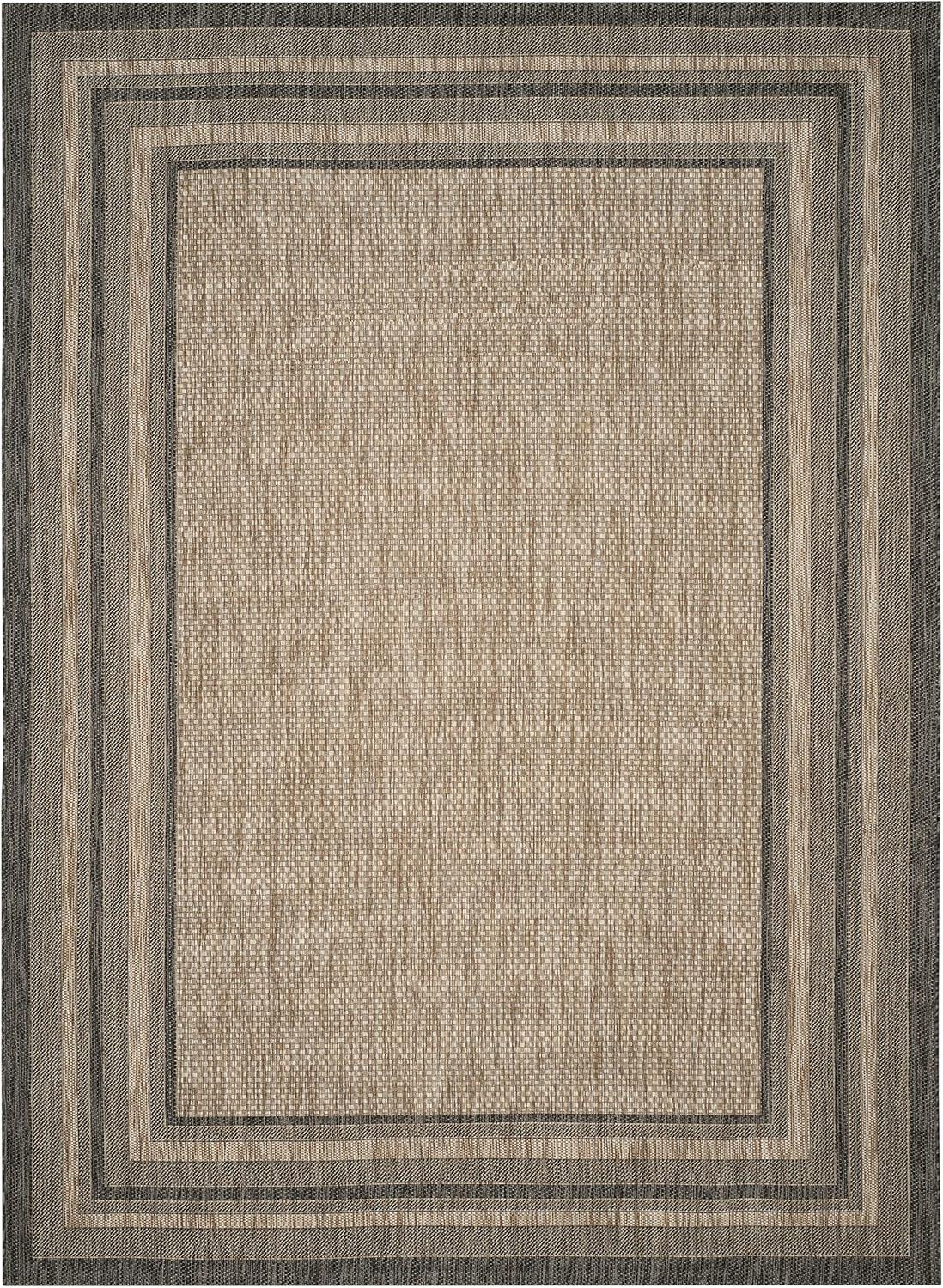 image:imageSAFAVIEH Courtyard Collection 8 x 10 Natural Black CY8475 Indoor Outdoor Patio Backyard Mudroom Area RugNaturalBlack