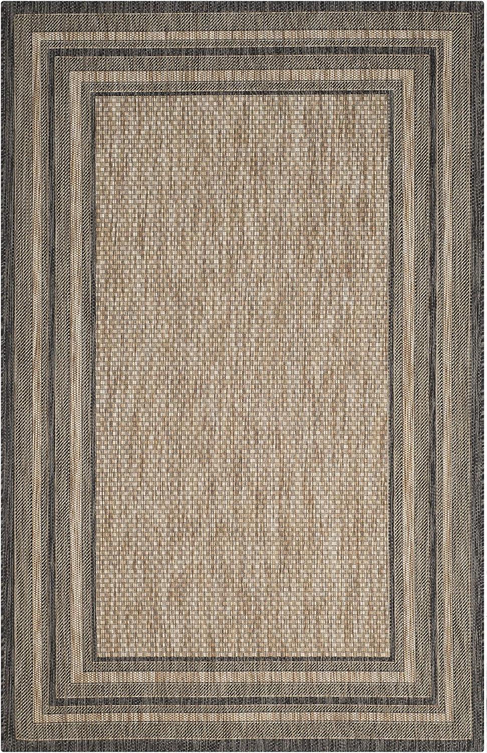 image:imageSAFAVIEH Courtyard Collection 8 x 10 Natural Black CY8475 Indoor Outdoor Patio Backyard Mudroom Area RugNaturalBlack