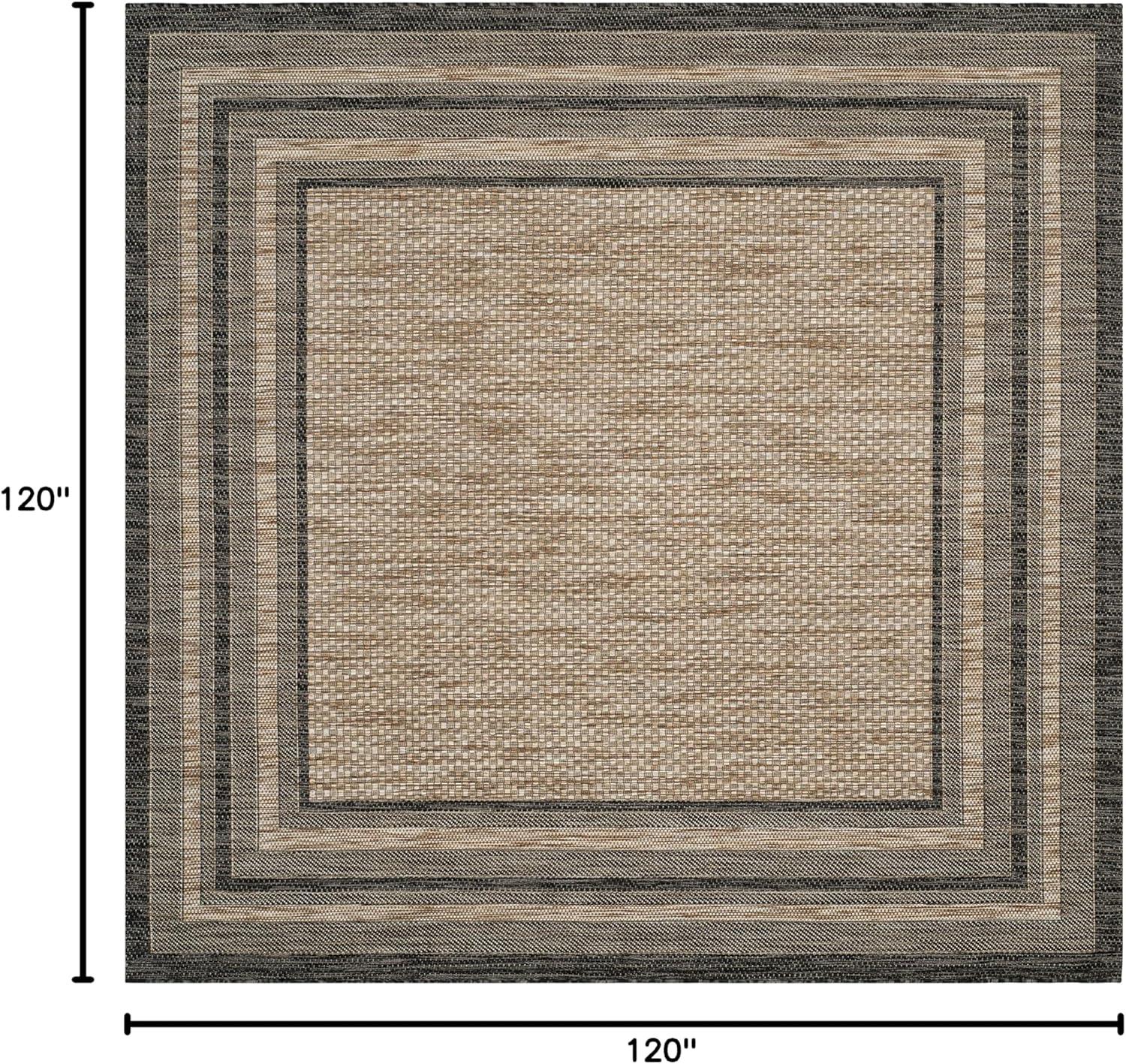 image:imageSAFAVIEH Courtyard Collection 8 x 10 Natural Black CY8475 Indoor Outdoor Patio Backyard Mudroom Area RugNaturalBlack
