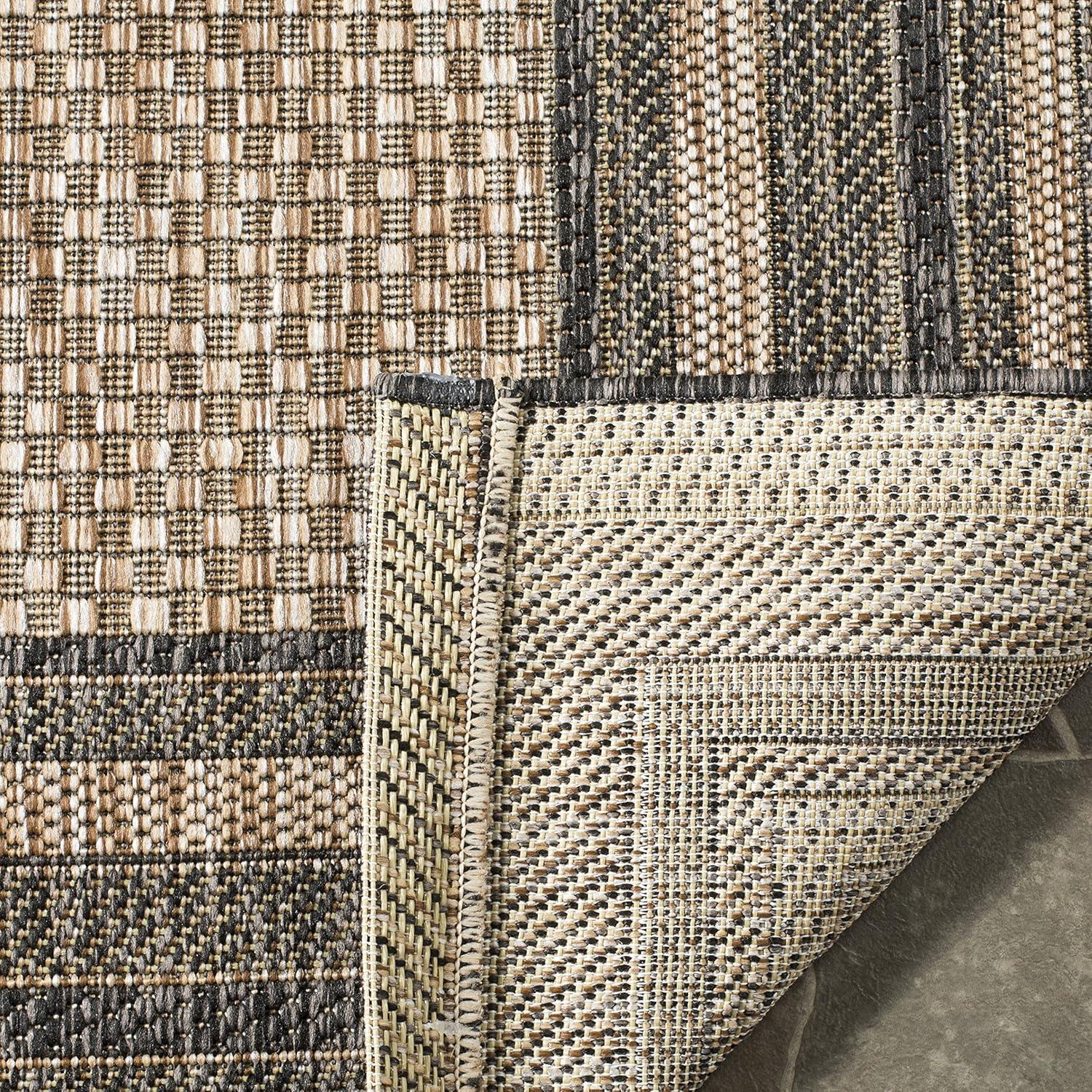 image:imageSAFAVIEH Courtyard Collection 8 x 10 Natural Black CY8475 Indoor Outdoor Patio Backyard Mudroom Area RugNaturalBlack
