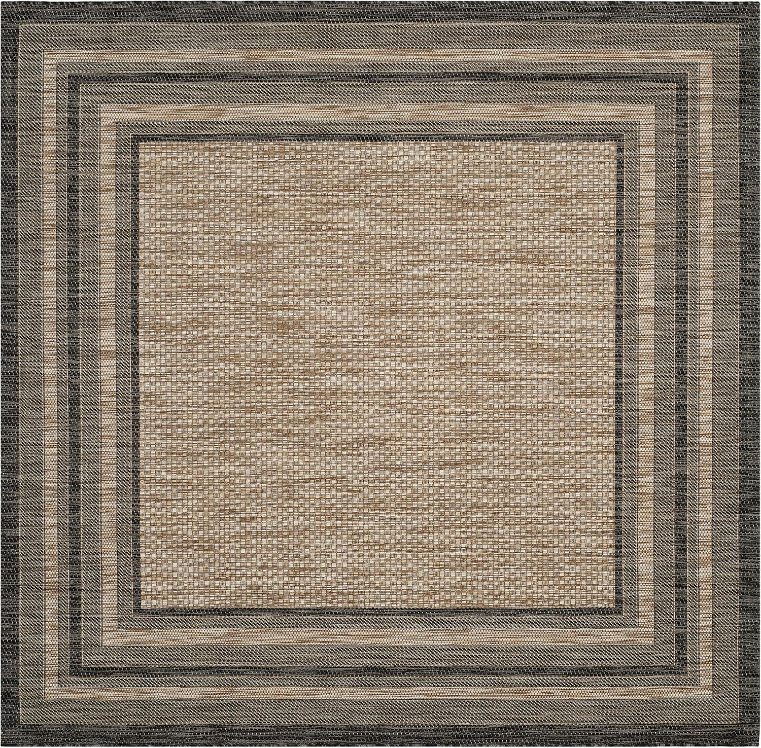 image:imageSAFAVIEH Courtyard Collection 8 x 10 Natural Black CY8475 Indoor Outdoor Patio Backyard Mudroom Area RugNaturalBlack