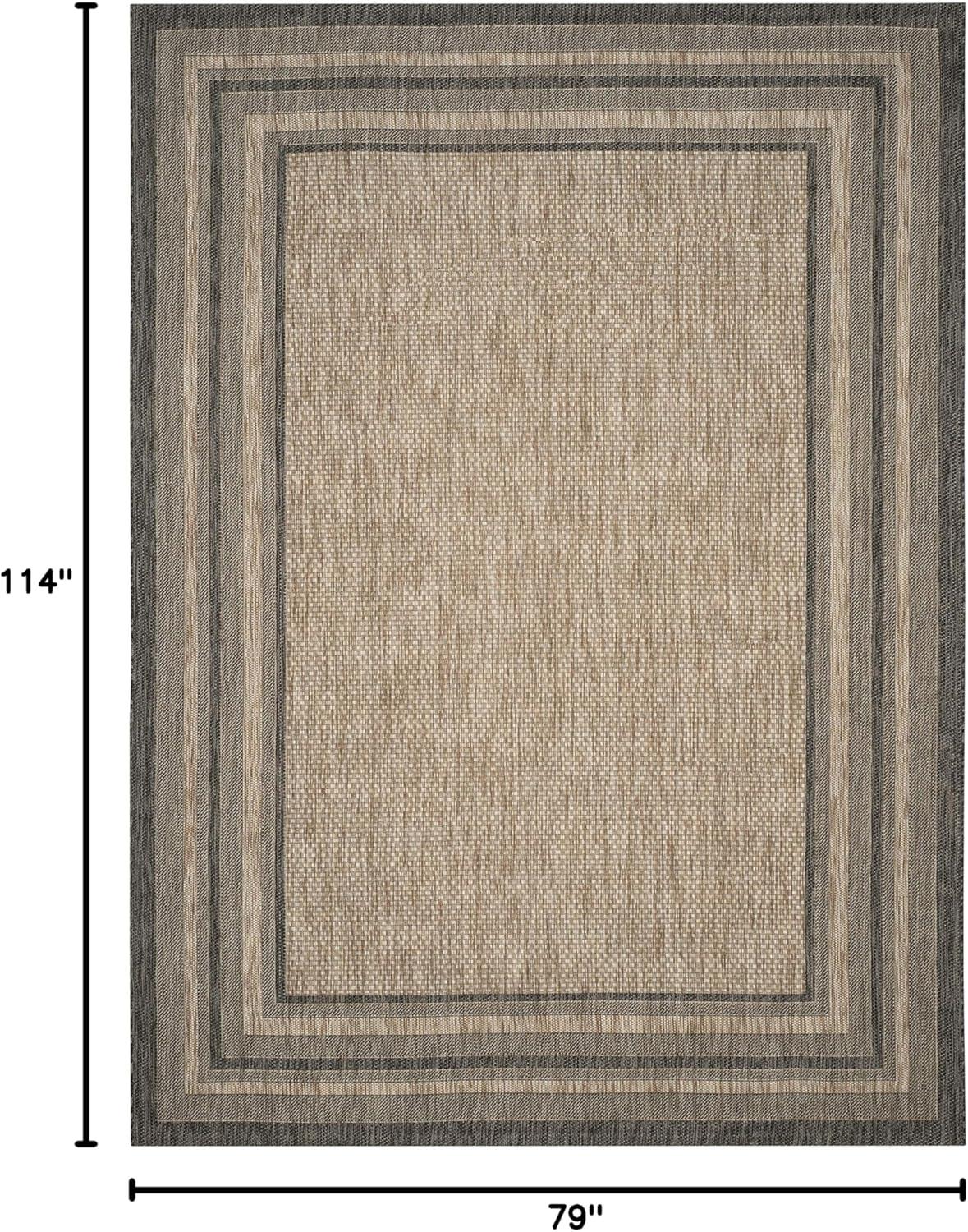 image:imageSAFAVIEH Courtyard Collection 8 x 10 Natural Black CY8475 Indoor Outdoor Patio Backyard Mudroom Area RugNaturalBlack