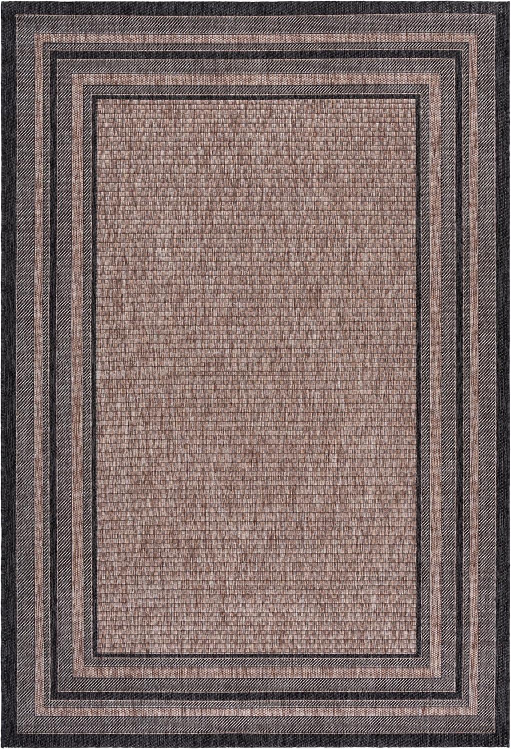 image:imageSAFAVIEH Courtyard Collection 8 x 10 Natural Black CY8475 Indoor Outdoor Patio Backyard Mudroom Area RugNaturalBlack