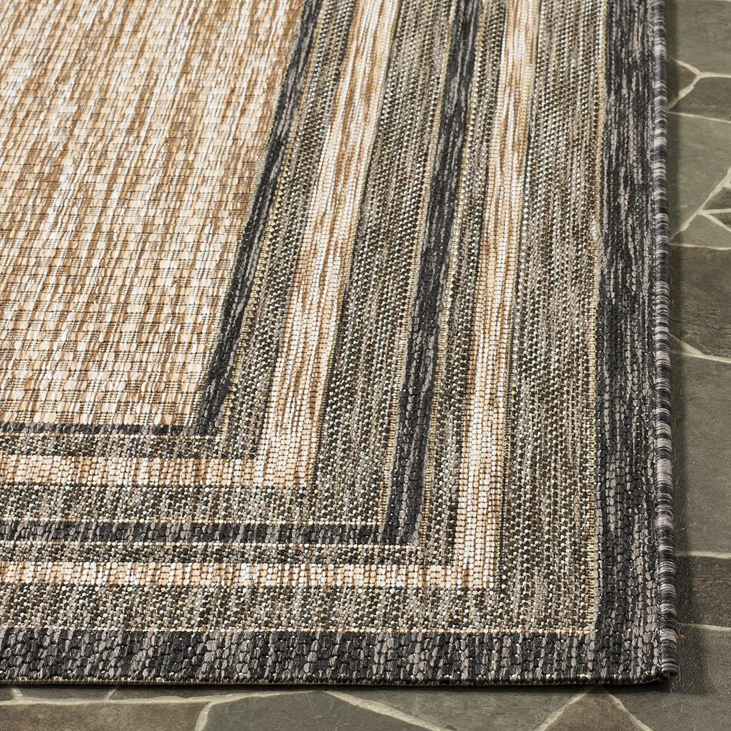 image:imageSAFAVIEH Courtyard Collection 8 x 10 Natural Black CY8475 Indoor Outdoor Patio Backyard Mudroom Area RugNaturalBlack