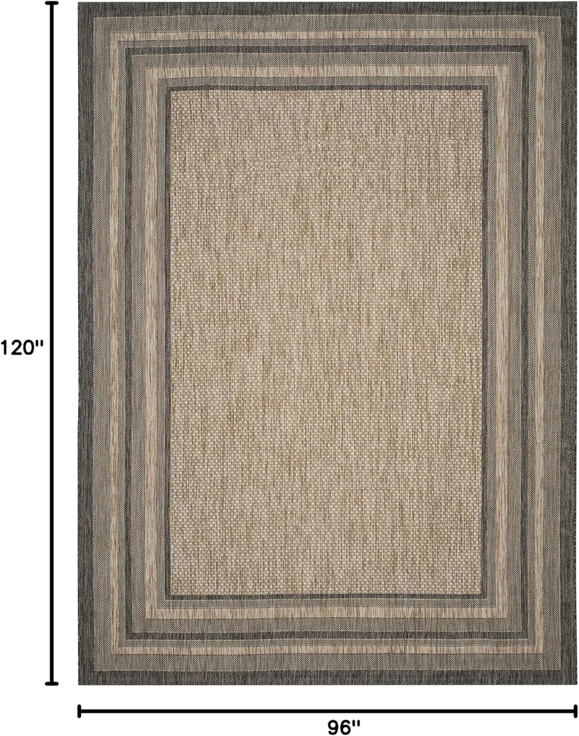 image:imageSAFAVIEH Courtyard Collection 8 x 10 Natural Black CY8475 Indoor Outdoor Patio Backyard Mudroom Area RugNaturalBlack