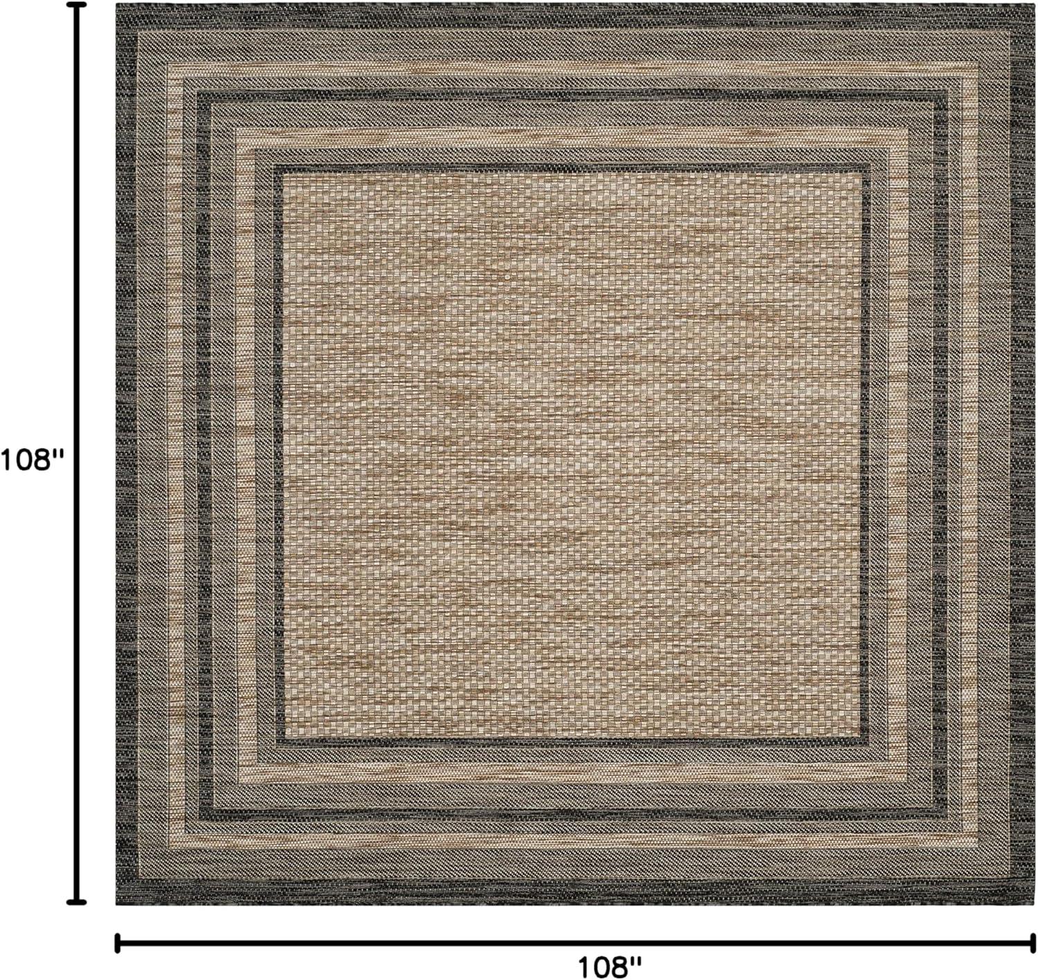 image:imageSAFAVIEH Courtyard Collection 8 x 10 Natural Black CY8475 Indoor Outdoor Patio Backyard Mudroom Area RugNaturalBlack
