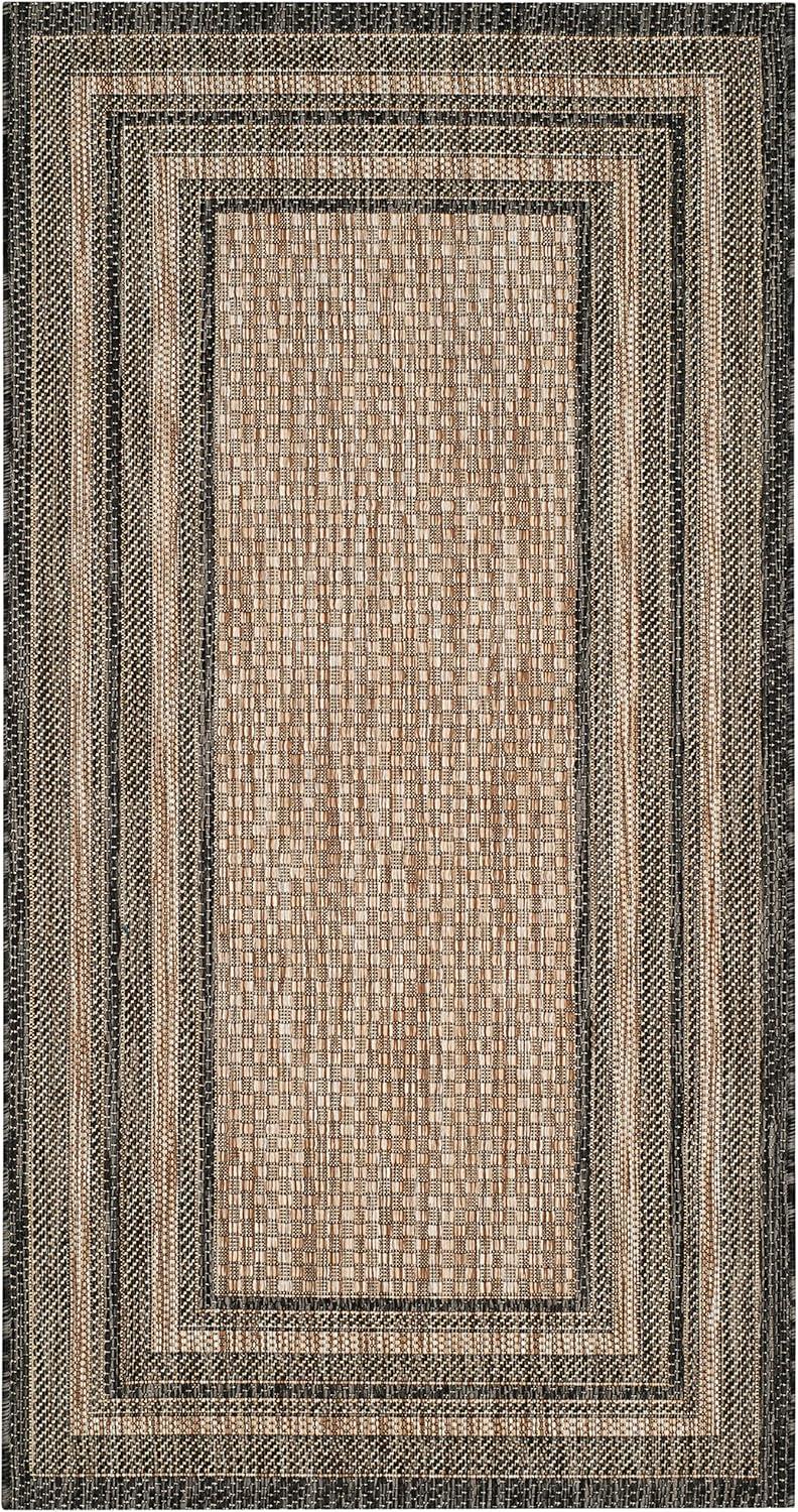 image:imageSAFAVIEH Courtyard Collection 8 x 10 Natural Black CY8475 Indoor Outdoor Patio Backyard Mudroom Area RugNaturalBlack