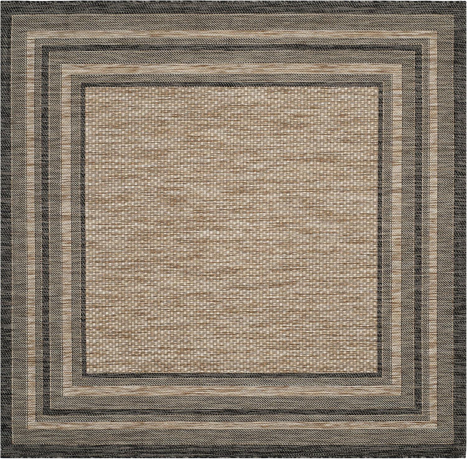 image:imageSAFAVIEH Courtyard Collection 8 x 10 Natural Black CY8475 Indoor Outdoor Patio Backyard Mudroom Area RugNaturalBlack