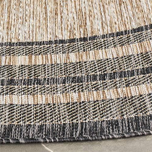 image:imageSAFAVIEH Courtyard Collection 8 x 10 Natural Black CY8475 Indoor Outdoor Patio Backyard Mudroom Area RugNaturalBlack