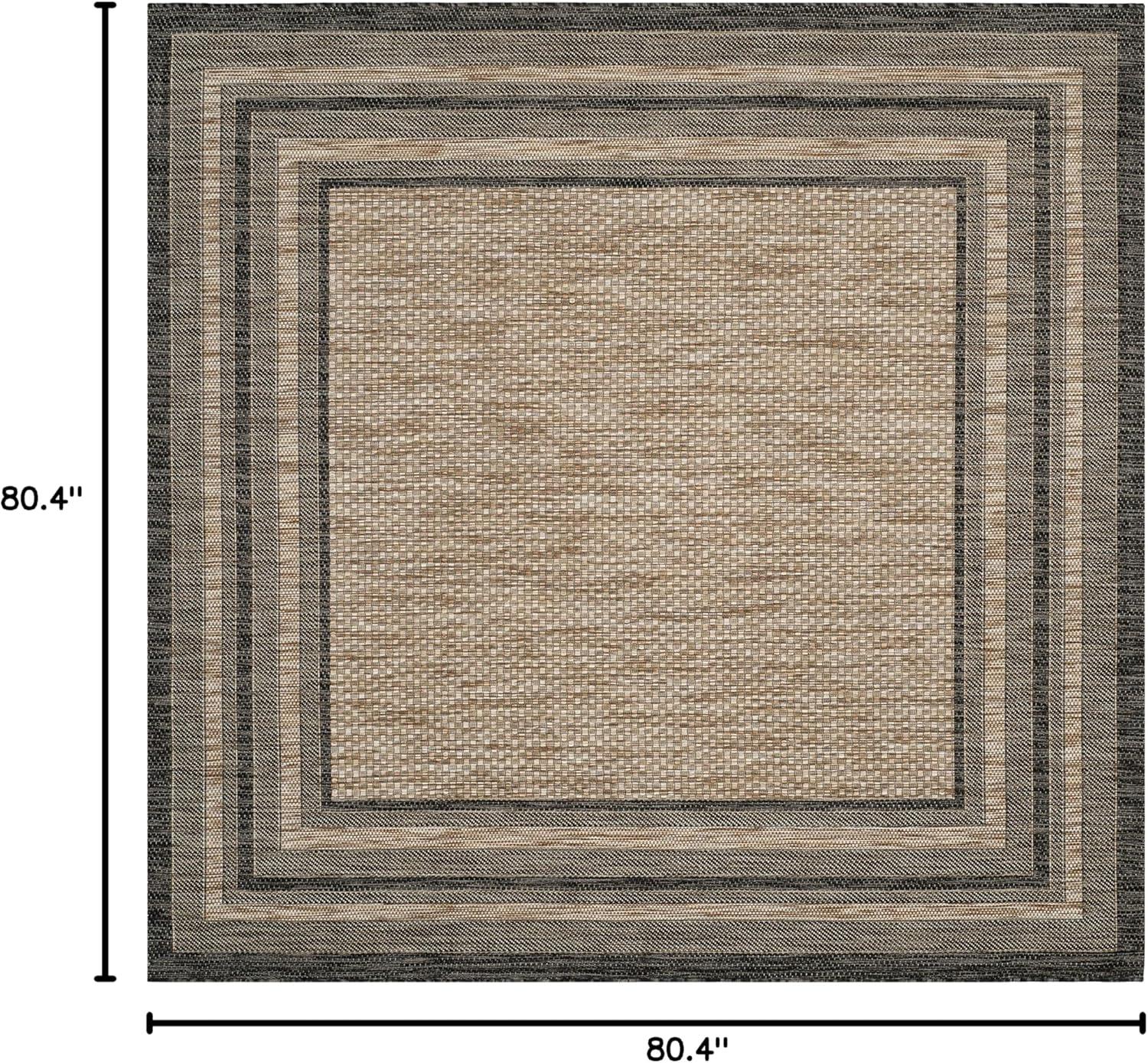 image:imageSAFAVIEH Courtyard Collection 8 x 10 Natural Black CY8475 Indoor Outdoor Patio Backyard Mudroom Area RugNaturalBlack